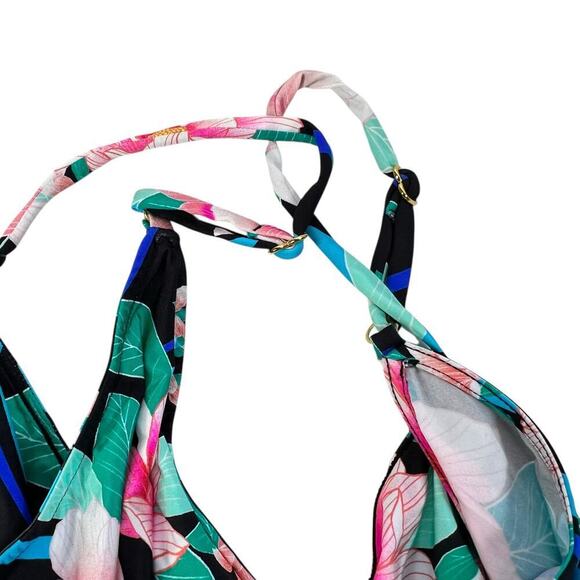 New Women’s La Blanca Nightfall Blooms Scarf Hem Coverup Dress Size 3X - Picture 4 of 7